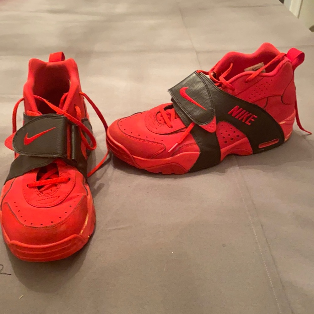 Red nike shoes